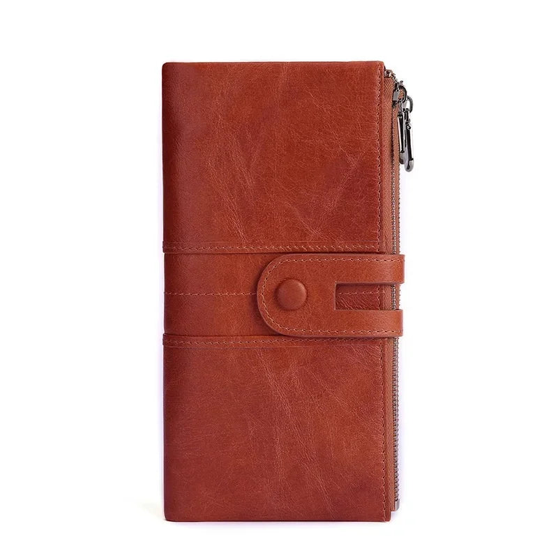 Genuine Wallets Fashion Long Leather Top Quality Card Holder Classic Female Purse Zipper Brand Wallet For Women