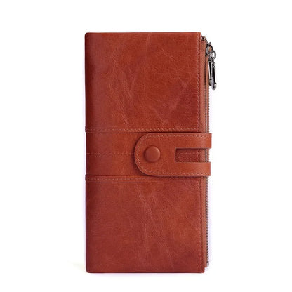 Genuine Wallets Fashion Long Leather Top Quality Card Holder Classic Female Purse Zipper Brand Wallet For Women
