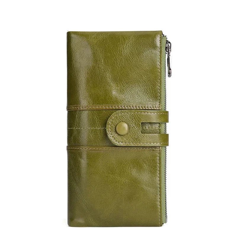 Genuine Wallets Fashion Long Leather Top Quality Card Holder Classic Female Purse Zipper Brand Wallet For Women