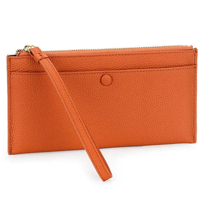 Genuine Women Zipper Ladies Clutch Purse Bag Brand Cow Leather Long Wallet Versatile Coin Pocket Cell Phone Bags