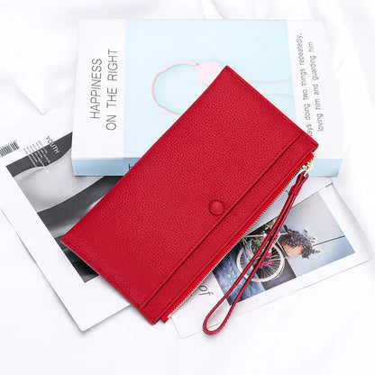 Genuine Women Zipper Ladies Clutch Purse Bag Brand Cow Leather Long Wallet Versatile Coin Pocket Cell Phone Bags