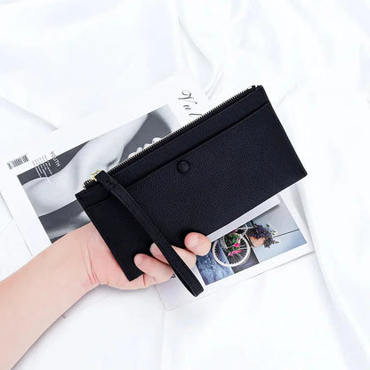 Genuine Women Zipper Ladies Clutch Purse Bag Brand Cow Leather Long Wallet Versatile Coin Pocket Cell Phone Bags
