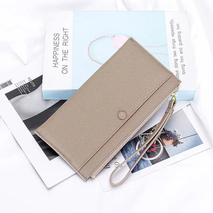 Genuine Women Zipper Ladies Clutch Purse Bag Brand Cow Leather Long Wallet Versatile Coin Pocket Cell Phone Bags