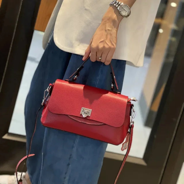 Genuine Women's Bags Fashion Ladies Casual Handbags Soft Cow Leather Versatile One Shoulder Messenger Bag High Quality