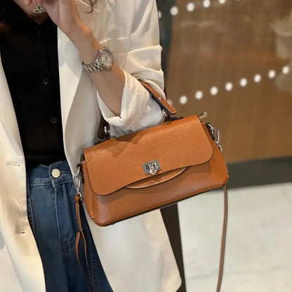 Genuine Women's Bags Fashion Ladies Casual Handbags Soft Cow Leather Versatile One Shoulder Messenger Bag High Quality