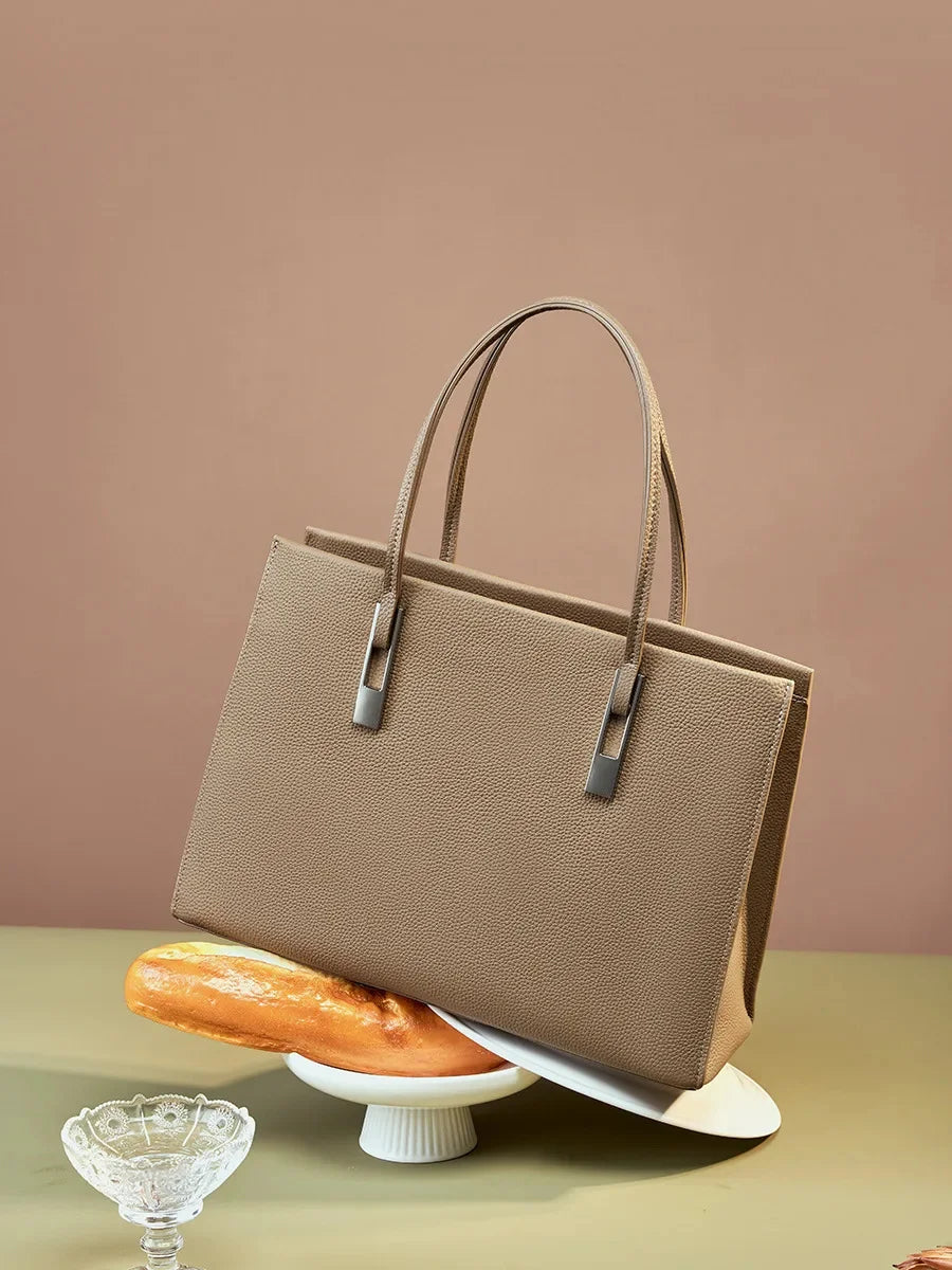 Genuine leather bag Trend new large capacity top layer cowhide women's handbag Shoulder crossbody Styling Business Bag