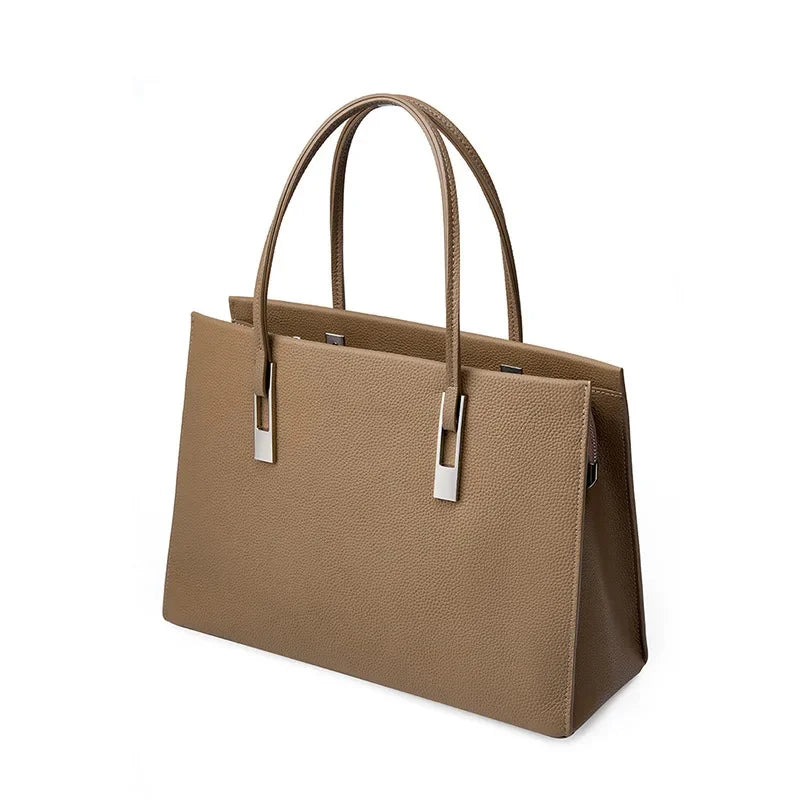 Genuine leather bag Trend new large capacity top layer cowhide women's handbag Shoulder crossbody Styling Business Bag