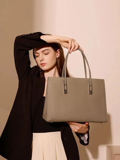 Genuine leather bag Trend new large capacity top layer cowhide women's handbag Shoulder crossbody Styling Business Bag