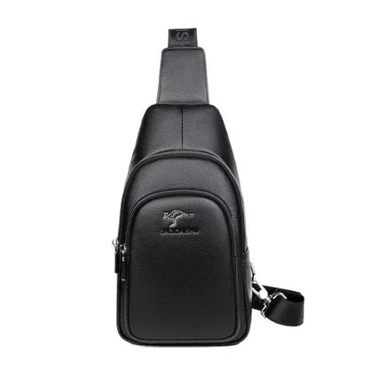 Genuine leather business MEN'S chest fashion cowhide crossbody high quality shoulder large capacity sling bag
