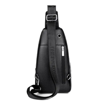 Genuine leather business MEN'S chest fashion cowhide crossbody high quality shoulder large capacity sling bag