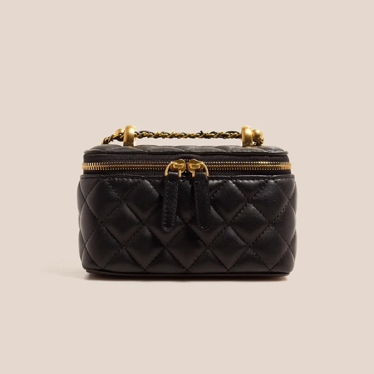 Genuine leather chain women's bag sheepskin small fragrance box bag women's high-end cross-body lipstick small square bag