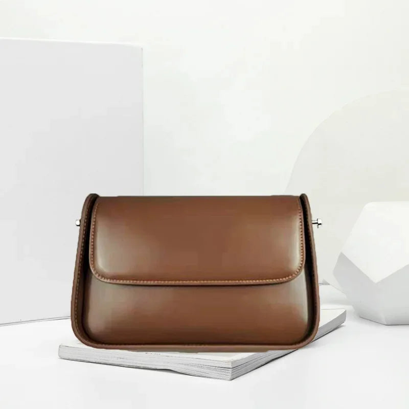 Genuine leather designer crossbody women's new popular retro versatile shoulder bag