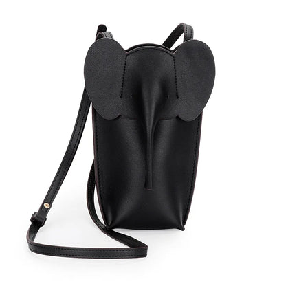 Genuine leather elephant phone bag mini bag 2023 new niche cowhide versatile crossbody bag