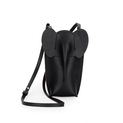 Genuine leather elephant phone bag mini bag 2023 new niche cowhide versatile crossbody bag