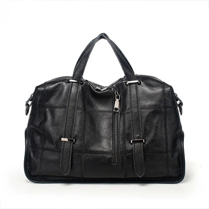 Genuine leather new large capacity hand fashionable one shoulder crossbody bag, women's bag