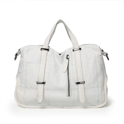 Genuine leather new large capacity hand fashionable one shoulder crossbody bag, women's bag