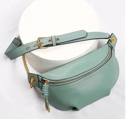 Genuine leather waist s women designer fanny fashion belt female lady wait pack bum cowskin single shouder bag