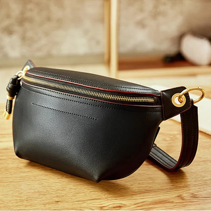 Genuine leather waist s women designer fanny fashion belt female lady wait pack bum cowskin single shouder bag