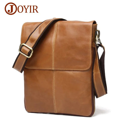 Genuine s Male Cowhide Flap Casual Shoulder Crossbody bag Handbags Messenger Small Men Leather Bag 8613