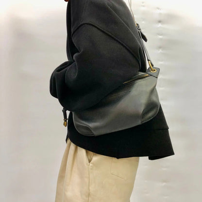 Genuinen Leather Handmade Top Layer Cowhide Chest Pack Large Capacity Zippers Casual Crossbody Shoulder Bag Women Luxury Purses