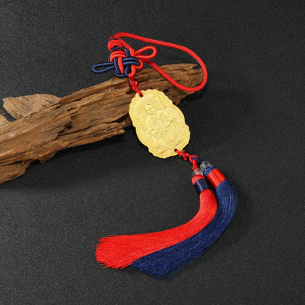 Geomantic master 2023 TAI SUI God Amulet HOME CAR all-powerful talisman exorcise evil spirit Bring good luck Gold medal Pendant
