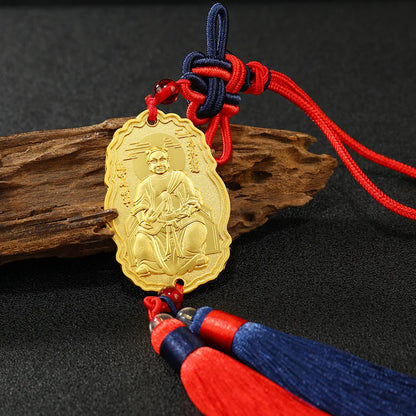Geomantic master 2023 TAI SUI God Amulet HOME CAR all-powerful talisman exorcise evil spirit Bring good luck Gold medal Pendant