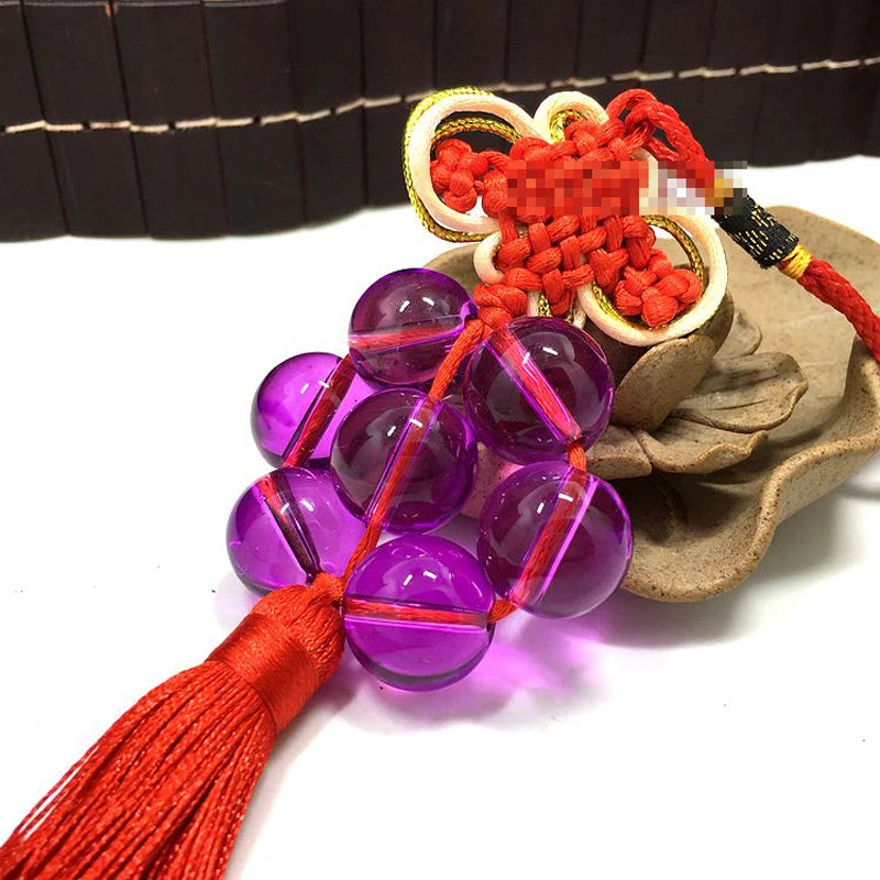 Geomantic omen master exorcise evil spirit safety Bring good luck money 7 Star Crystal Pendant Amulet multipurpose talisman