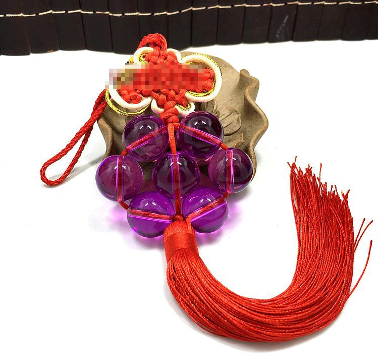 Geomantic omen master exorcise evil spirit safety Bring good luck money 7 Star Crystal Pendant Amulet multipurpose talisman