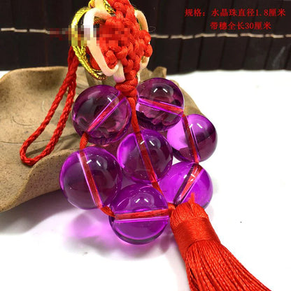 Geomantic omen master exorcise evil spirit safety Bring good luck money 7 Star Crystal Pendant Amulet multipurpose talisman