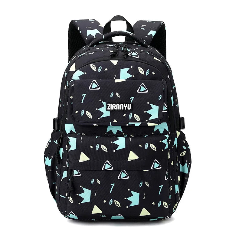 Geometric Printing School Bags Children Backpacks For Teenagers Girls Waterproof Trave Bag Child Orthopedics 3Pcs/set Schoolbags