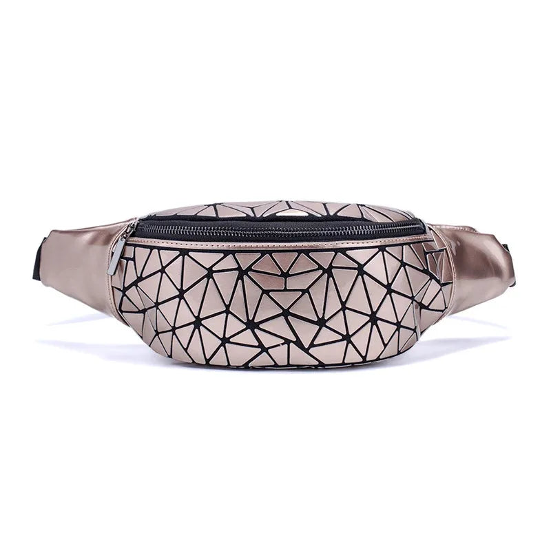 Geometric bag for women waist Bags girls fanny packs Hip Belt Bags Money Travelling Mountaineering Mobile Phone Bag Waist Packs