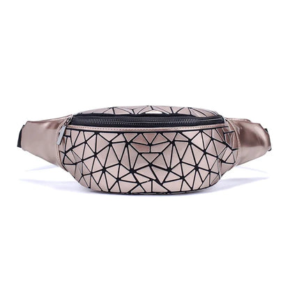 Geometric bag for women waist Bags girls fanny packs Hip Belt Bags Money Travelling Mountaineering Mobile Phone Bag Waist Packs