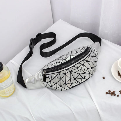 Geometric bag for women waist Bags girls fanny packs Hip Belt Bags Money Travelling Mountaineering Mobile Phone Bag Waist Packs