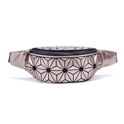 Geometric bag for women waist Bags girls fanny packs Hip Belt Bags Money Travelling Mountaineering Mobile Phone Bag Waist Packs