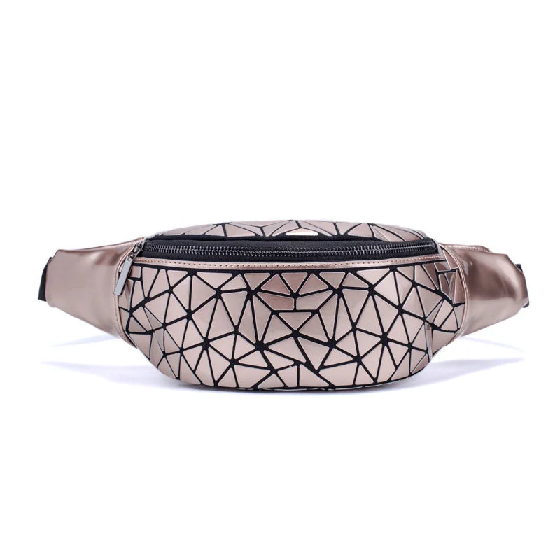 Geometric bag for women waist Bags girls fanny packs Hip Belt Bags Money Travelling Mountaineering Mobile Phone Bag Waist Packs