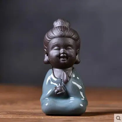 Geyao Tea Pet Decorations, Zisha, Five-blessing Pig, Tea Table, Tea Art, Small Monk Figure, Ornaments