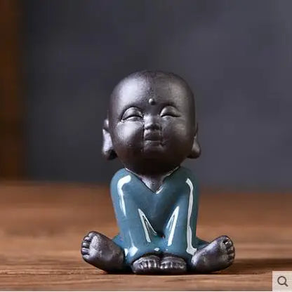 Geyao Tea Pet Decorations, Zisha, Five-blessing Pig, Tea Table, Tea Art, Small Monk Figure, Ornaments