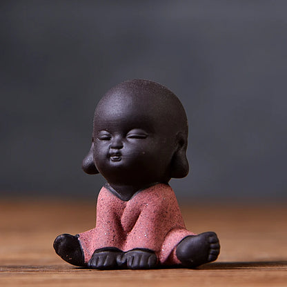 Geyao Tea Pet Decorations, Zisha, Five-blessing Pig, Tea Table, Tea Art, Small Monk Figure, Ornaments