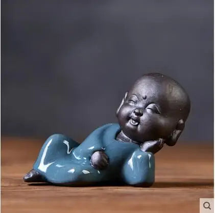 Geyao Tea Pet Decorations, Zisha, Five-blessing Pig, Tea Table, Tea Art, Small Monk Figure, Ornaments