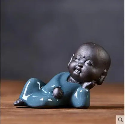 Geyao Tea Pet Decorations, Zisha, Five-blessing Pig, Tea Table, Tea Art, Small Monk Figure, Ornaments