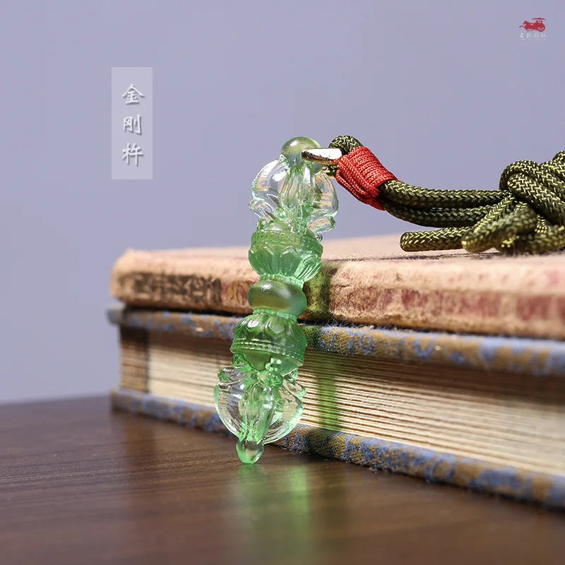 Gilded Coloured glaz Medicine Master Buddha  vajra-pestle  Pendant  Men's and women's styles  Protective pendant