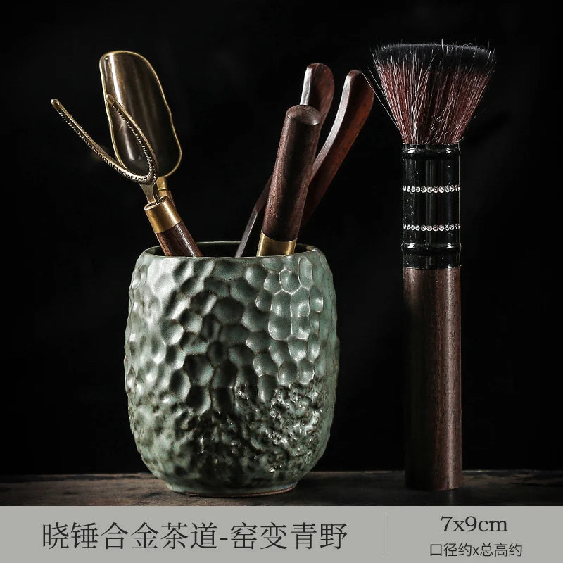Gilded Iron Glaze Tea Ceremony Set, Six Gentlemen Set Accessories, Tea Drinking Supplies, Clip Brush, Tea Making Tool