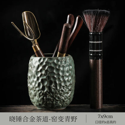 Gilded Iron Glaze Tea Ceremony Set, Six Gentlemen Set Accessories, Tea Drinking Supplies, Clip Brush, Tea Making Tool