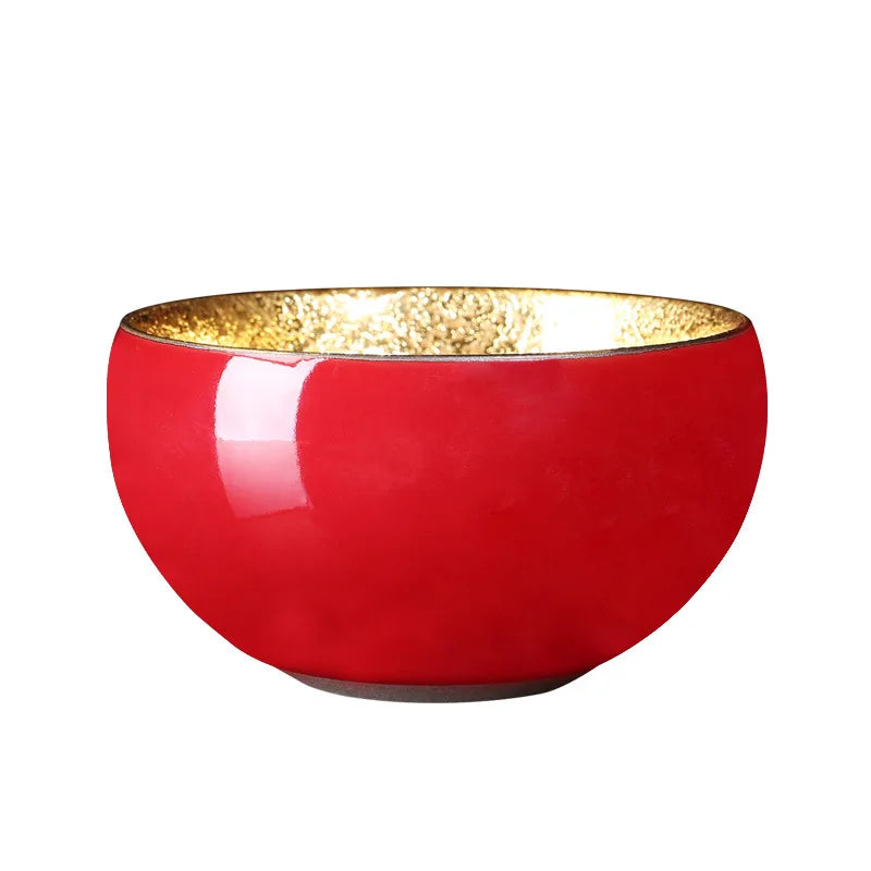 Gilding Wood Leaf Jian Zhan Teacup Tea Cup Single Cup Ceramic Tea Bowl Tea Bowl Master Cup Kung Fu Large