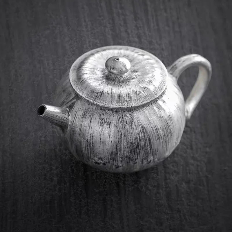 Gilt Silver Teapot Tea Pot Japanese Style Brushed Silver Ceramics Filter Kettle Household Kung Fu Tea Set Teaware Kitchen Dining