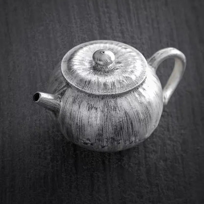 Gilt Silver Teapot Tea Pot Japanese Style Brushed Silver Ceramics Filter Kettle Household Kung Fu Tea Set Teaware Kitchen Dining