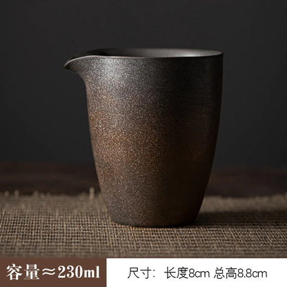Gilt Stoneware Fairy Cup Antique Tea Distributor Large-capacity Household Retro Ceramic Tea Sea Tea Ceremony Accessories