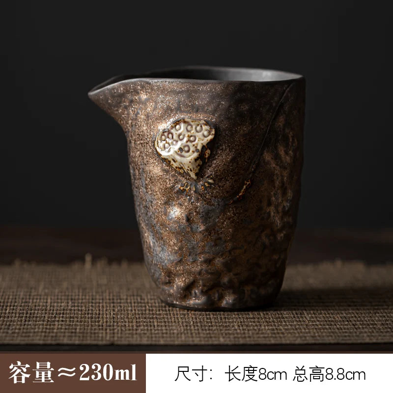 Gilt Stoneware Fairy Cup Antique Tea Distributor Large-capacity Household Retro Ceramic Tea Sea Tea Ceremony Accessories