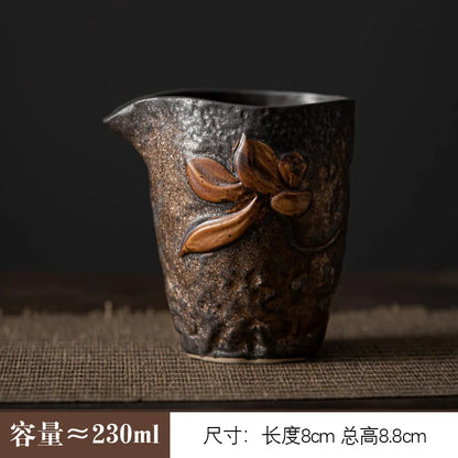 Gilt Stoneware Fairy Cup Antique Tea Distributor Large-capacity Household Retro Ceramic Tea Sea Tea Ceremony Accessories