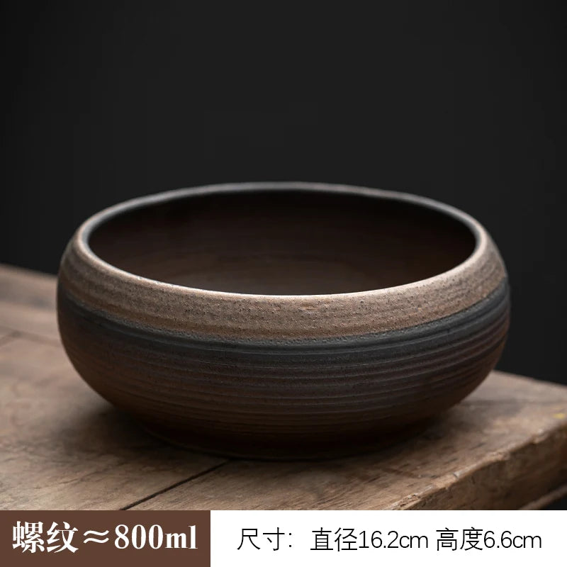 Gilt stoneware tea washing retro ceramic waste water tank iron glaze water Meng Kungfu tea set accessories bowl type Jianshui